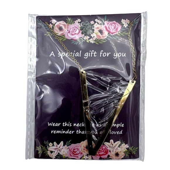 Necklace 28 inch Gold Tone V Vicki 2 inch extender NIP - Picture 1 of 5